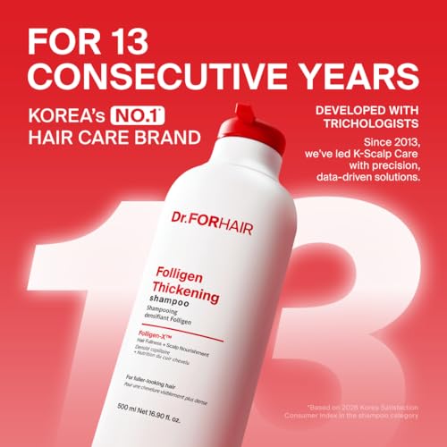 Image of Dr.FORHAIR Folligen Thickening Shampoo 2.4 oz | Biotin, Salicylic Acid & Rosemary | Volumizing Formula for Fuller-Looking Hair
