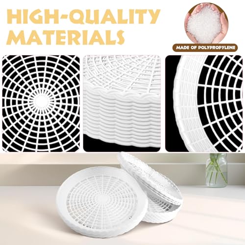 Paper Plate Holders 10 Inch, 15 Pack Plastic Paper Plate Holders, Reusable Heavy Duty White Plate Holders for BBQ, Picnic, Camping, Party, Kitchen