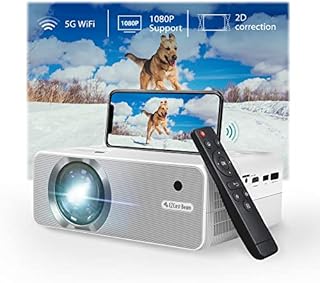 EZCast Beam V3 Portable WiFi Projector | 1080P Full HD Supported Home Theater Movie Projector, 10600 Lumens, 150'' Display, Compatible with HDMI, USB, Laptop, iOS & Android phone, Xbox, PS5, TV Stick