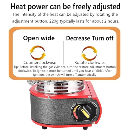 Outdoor Kerosinheizung, Campingölheizungen, tragbar, multifunktional, 2-in-1-Kassettenheizung, 360° Surround-Heizung, Kerosin-Herd für Innen/Außen, Terrasse, Zelt, Angeln, Garage – Bild 6