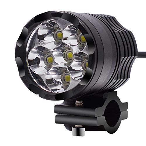 LED moto phares Lampes DC12V-85V 30W 4000lm 6000K IP67 6 LED Lampe Perles de moto en alliage d'aluminium LED phare Lampes, constamment lumineux XY LED phare pour motocycles Phare - Image 3