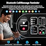 Smart Watch for Men Fitness Tracker: Make/Answer Call Military Smart Watches for Men Digital Mens Watches Running Waterproof Smartwatch Android Phones iPhone Samsung Compatible Heart Rate Monitor - Image 2