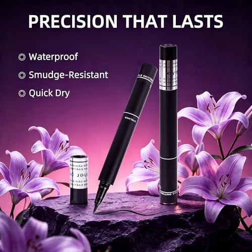 Delineador Líquido Negro Waterproof con Pincel Ultra Fino miniatura 2
