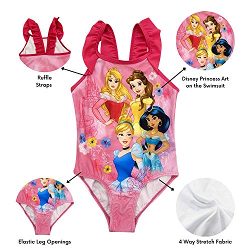 Disney Princess Toddler Girls One-Piece Bathing Suit Pink 4T #TOP4