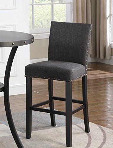 Roundhill Furniture Biony Fabric Bar Stools - Thumbnail 2