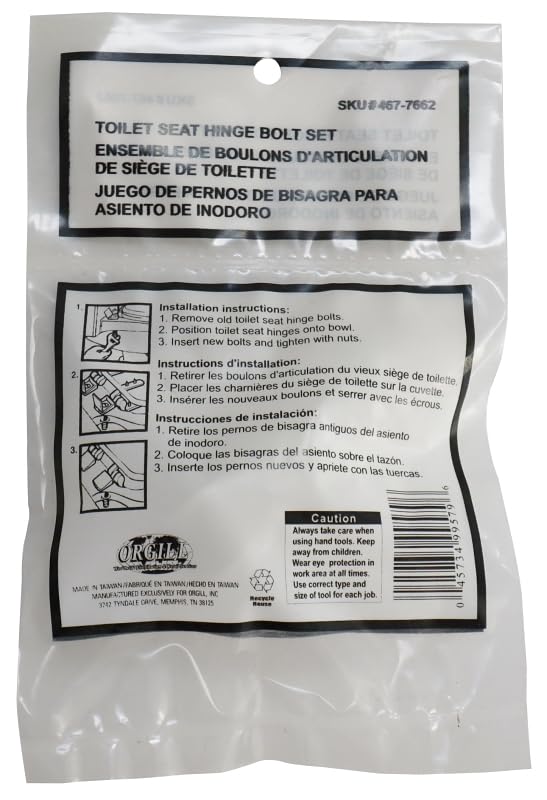 Rocky Mountain Goods WC-Sitzschrauben Set – 2 Stück Weiße Kunststoff-Scharnierschrauben, Universal Für Standard-Toiletten