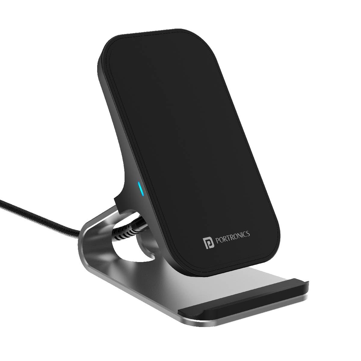 Portronics Freedom 15 Plus 15W Desktop Wireless Charger + Mobile Stand with Dual Coil, Aluminum Alloy, 4 Charging Modes, 1 Meter Charging Cable(Silver) (B0CLVDXW3J) Amazon Price History, Amazon Price Tracker
