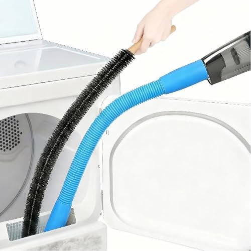 Universal Trockner Entlüftungsreiniger-Set, Fusselsaugeraufsatz und Fusselentferner-Bürste für Hochdruckreiniger und Trockner, Entlüftungsschlauch-Ersatzteile (blau)