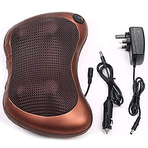 Image of Mishti Car And Home Body Massage Pillow Neck Massager Cushion Seat Stress Pain Relief Relax Massage Car Or Electronic Massage Pillow Massager Ball Neck Shoulder Massager