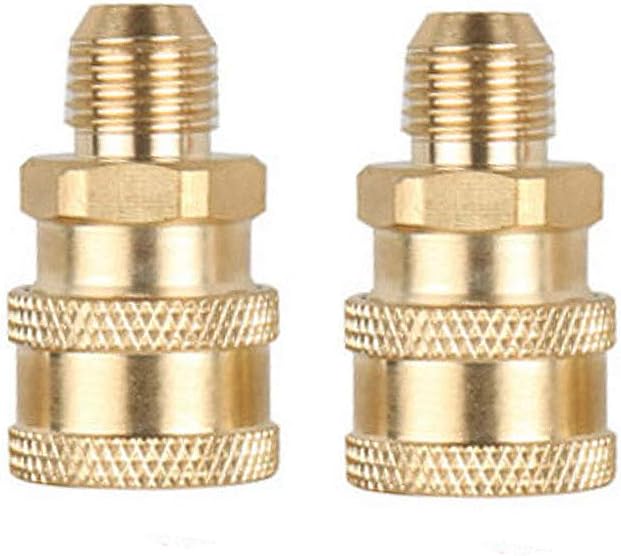 SagaSave 2Pcs Pressure Washer Coupler, Stainless Steel Quick Connect Plug NPT Fitting for Garden Hoses and Pressure Washers (External G1/4 Male)