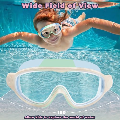 Image of Keary 2 Pack Kids Swim Goggles for 3-15 UV Protection Anti-Fog Pool Water Swimming Goggles for Boys Girls Youth Toddler