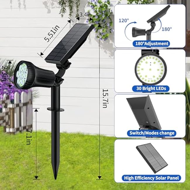 Outdoor Solar Spotlight Solar Lights Yellow Light