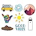 Cute Nature VSCO Girl Stickers for Water Bottles and Laptops, Made in US (Good Vibes)