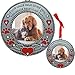 Banberry Designs In Loving Memory Pet Ornament - Pet Memorial Christmas Photo Ornament - Furever in my Heart - Red Hearts with Angel Wings and Paw Prints - Pet Sympathy Gifts - Loss of a Pet