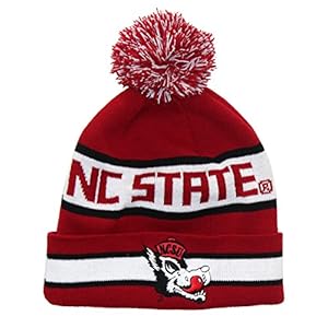 Tradition Scarves NC State Wolfpack Beanie – NCSU Hungry Wolf Retro Pom Beanie