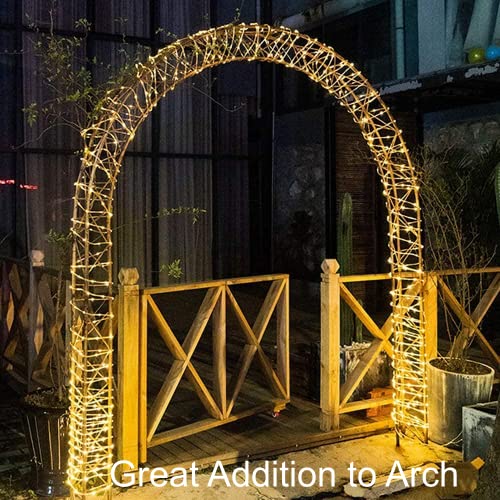 Qitong Solar Rope Lights Outdoor Waterproof Led, 2 Pack Each 33Ft 100L Rope Lights, 8 Modes Copper Fairy String Tube Lights For Tree Fence Patio Camping Pool Party Weddings Christmas (Warm White) #TOP5
