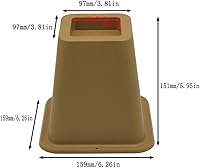 Vista 3 de HomeRoots Elevadores de cama ajustables y elevadores de muebles, elevadores de mesa de plástico resistente de 3, 5 u 8 pulgadas para cama y sofá