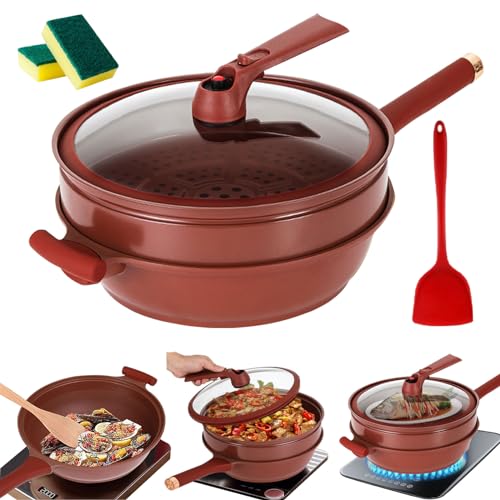 Wok de Arcilla Antiadherente Qivine 32 cm miniatura 1