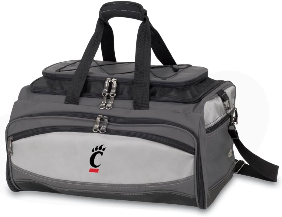PICNIC TIME NCAA Unisex-Adult NCAA Buccaneer Portable Charcoal Grill & Cooler Tote