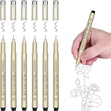 CHARSOCO 04 Micro Pen, Black Fine Point Pen with Waterproof Archival Ink, 0.4mm Fineliner Ink Pens for Artist Illustration, Sketching, Anime, Manga, Technical Drawing and Scrapbooking