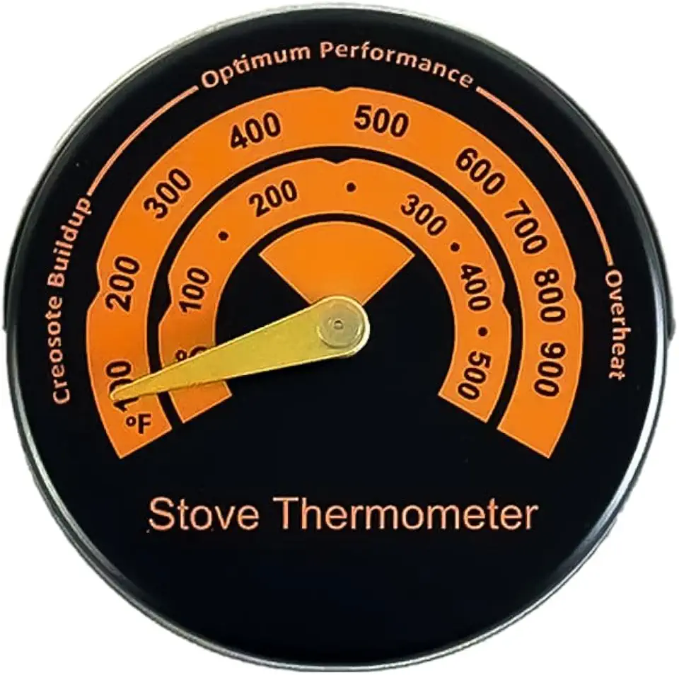 GLOGLOW Termômetro de Fogão a Lenha, Termômetros de Forno Termômetro Com Display de Temperatura Dupla 0-500C 100-900F, para Fogões a Lenha Fogões a Gás a Pellets Fogão a a