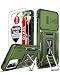 Produktbild LeYi Handyhülle für Samsung Galaxy A36 5G/A56 5G Hülle [2 Schutzglas Panzerfolie] Militärschutz Stoßfest Kameraschutz Hardcase mit Halterung Schutzhülle Outdoor Stoßfest Cover A 36 Case Dunkelgrün