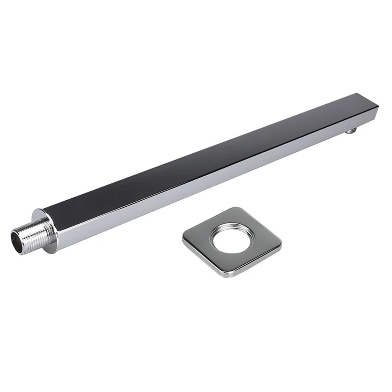 Ghhzml Sliver Shower Head Extension Arm 40Cm Shower Extension Arm 304 Stainless Steel Wall Mounted Silver Polished Extra Bathroom Bracket Bar For Rain Head