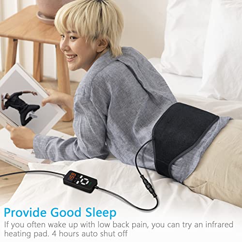 Image of UTK Heating Pad For Pain Relief, Far Infrared Electric Heating Pad With 20 Natural Jade Stones,Ideal For Lower Back, Knee, Shoulder, Cramps And Neck | Back Pain Relief, Americans Often Use