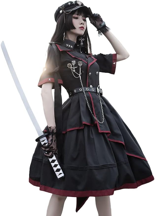 Amazon.co.jp: [Rruonshully] ロリータ ゴスロリ 衣装 軍服 ハロウィン  