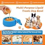 Dog Lick Bowl, Food‑Grade Licking Bowl for Bone Broth & Yogurt, Interactive Slow Eating Toy for Anxiety Relief Boredom, Anti Slip Base Slow Feeder Dog Lick Bowls Rolling Ball - Image 4
