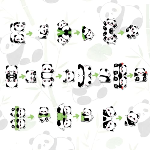 Zaamwoyy 10 Pcs Panda Magnetic Bookmarks, Magnet Page Clips with Backing Cards, Cute Animal Book Markers for Reading Lovers, Office School Stationery Accessories Gifts for Women Teacher Girl Student - Image 4