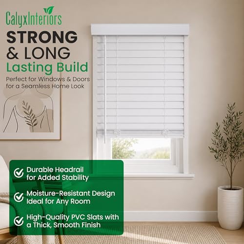 Persianas de madera sintética CALYX INTERIORS de alta calidad con listones de 2 pulgadas 4