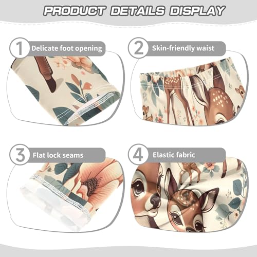 Toddler Girls Leggings Printed Yoga Pants Leggings Cute Vintage Elk for Kids3