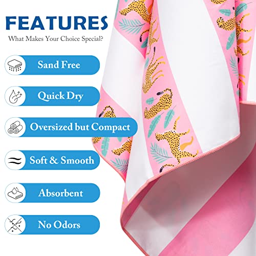 Your Choice BST02-04-LEOPARD Beach Towel - Microfiber Beach Towels Oversized thumb #6