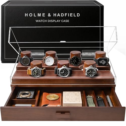 Premium 7 Slot Watch Box for Men - Large Wooden