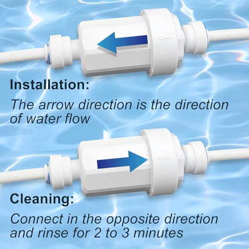 KFAREJGOAE Outdoor Misting System Water Filter 2 Pieces Calcium Inhibitor Filter for 1/4 Garden Hose Hard Water Filter Misting System Protector 100 Mesh