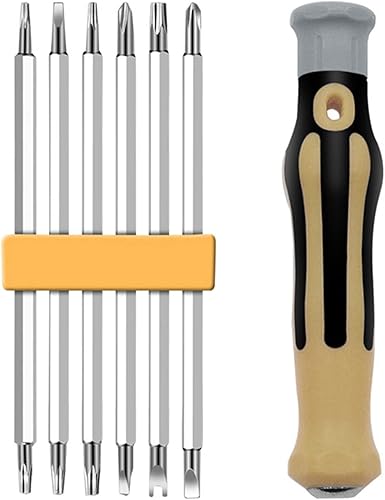 JAGTRADE Juego de destornilladores profesionales de múltiples puntas Destornillador de mecanismo con puntas de extremo doble Mango de goma utilizado