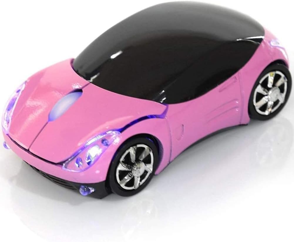 Pink Wireless Mouse Mini Car Computer Mouse 1600DPI 2 4G Wireless with USB Receiver Wirelesss Car Mouses for