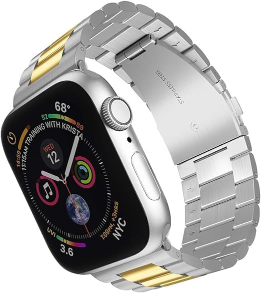 UNIQSHINE Compatible Apple Stainless Steel Watch Straps Band Metal iWatch Belt for Apple Watch Series Ultra Series 6/5/4/3/2/1/SE and SE2 UNIQSHINE Compatible Apple Stainless Steel Watch Straps Band Metal iWatch Belt for Apple Watch Series Ultra Series 6/5/4/3/2/1/SE and SE2