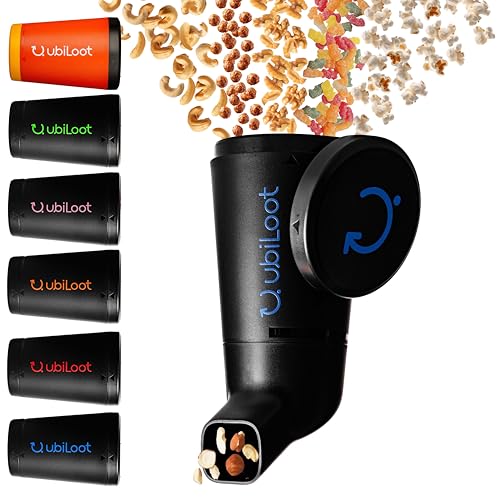Ubiloot - Innovativer Snackspender für saubere Hände & Equipment [485ml] - Ideal für Gaming, Büro & Freizeit - Wiederbefüllbares Ausgabesystem für deine Lieblingssnacks - Made in Germany