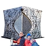 Angelschuppen auf | wasserdicht und tragbar – Angelhütte auf | für Wasseraktivitäten Camping See Fluss Teich Meer Ponton