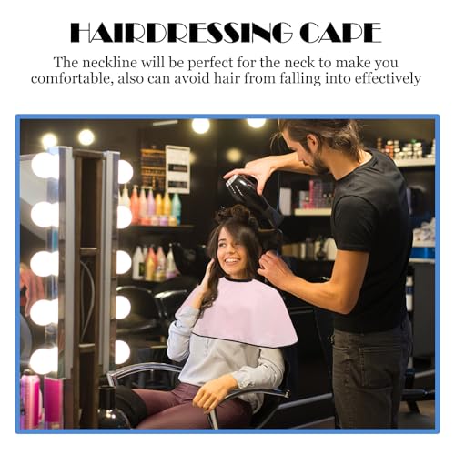 2 piezas capas profesionales para corte y tinte de cabello rosa miniatura 7