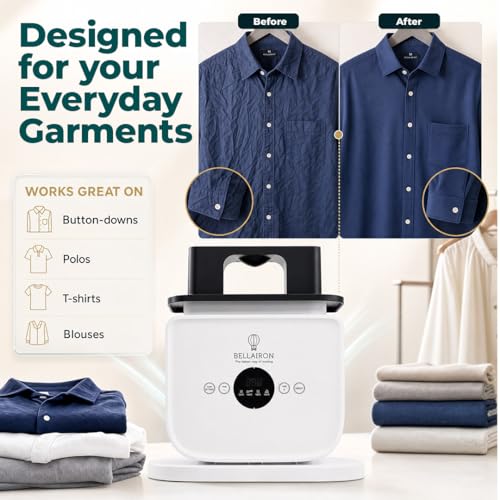 Image of BELLAIRON Smart Hot Air Dryer and Iron for Shirts and Trousers