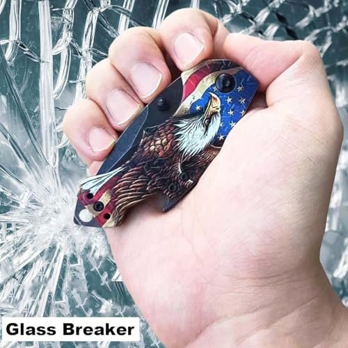 Image of Mini Folding Pocket Knife, Multifunctional Knife with Bottle Opener, Glass Breaker, Light Weight Camping EDC Knife for Men Women