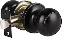 Vista 47 de KNOBWELL 8 Pack Black Door Knob for Hallway and Closet, Keyless Interior Passage Function, Round Non-Locking, Matte Black Handle