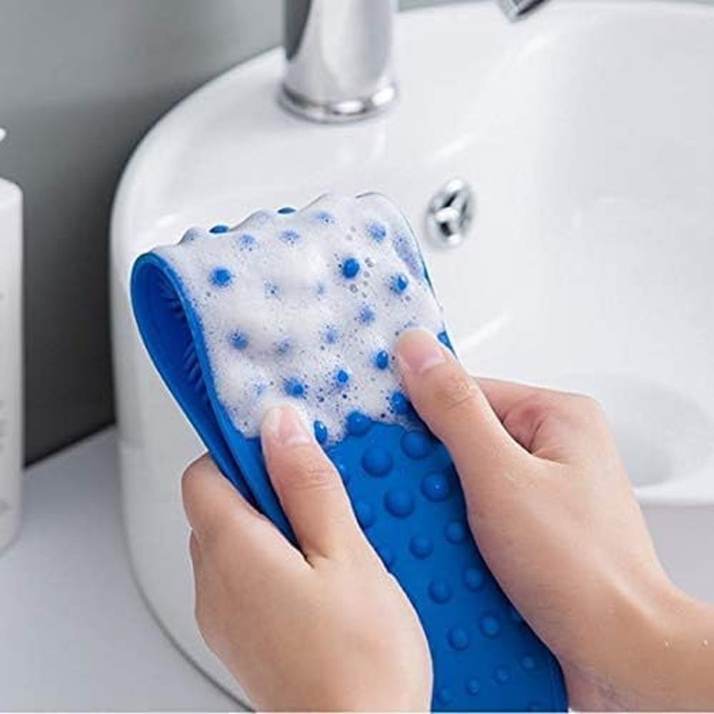 CARTZILLA Exfoliating Washcloth Body Scrubber Back Scrubber for Shower Japanese Beauty Wash silicone Bath Wash silicone Korean Exfoliation Luffah Towel Net Sponge Loofah Body Scrub 1 Pack 2