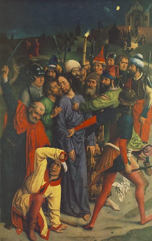 Poster Dirck Bouts La capture du Christ toile 50x70cm sans cadre SERENDIPITP