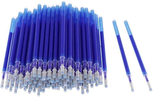 Miniatura 2 de 50 piezas de repuesto de tela borrable con calor con 4 bolígrafos vacíos de retazos rotuladores de tinta que desaparecen de alta temperatura para