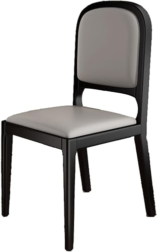 Miniatura 39 de Leather Seat Dining Room Chair with Back, Wooden Dining Chairs Set Kitchen Chair, Dining Room Chairs Armless Seat for Kitchen Living Room