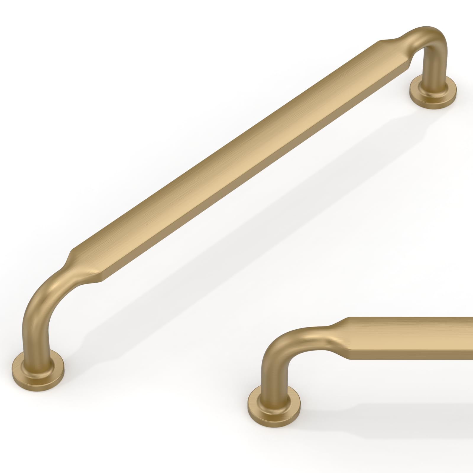 Talentedeco 10 Pack Champagne Bronze Cabinet Pulls 6.3 Inch(160mm) Kitchen Cabinet Handles Cabinet Hardware for Drawer Pulls